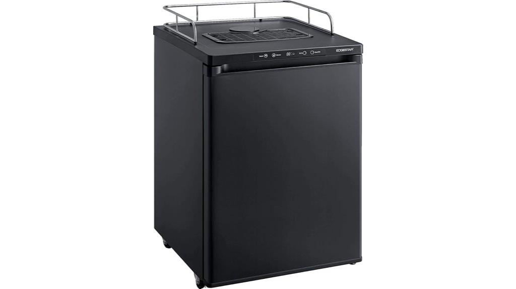 24 inch black kegerator conversion refrigerator