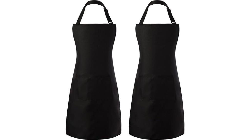 adjustable polyester bib apron with pockets