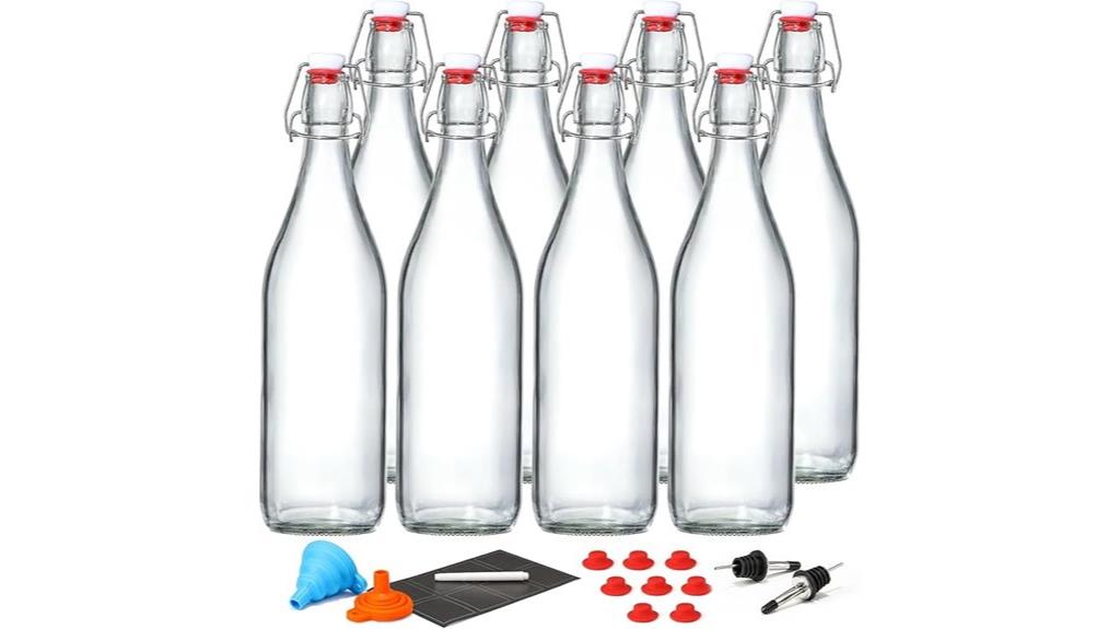 airtight glass brewing bottles
