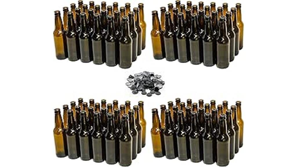 amber beer bottles pack