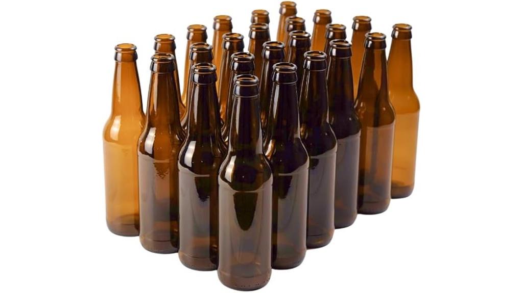 amber glass beer bottles