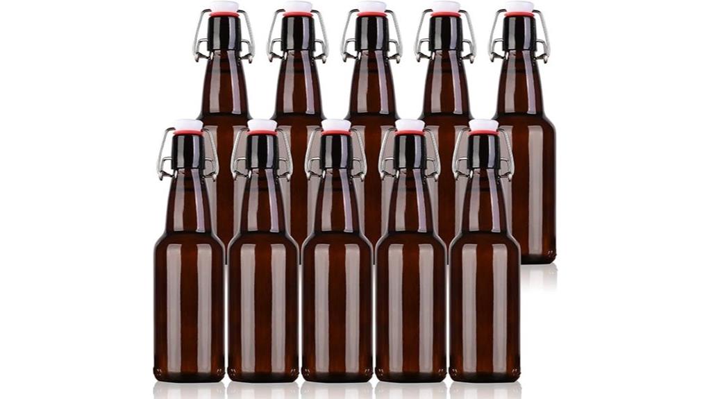 amber glass beer bottles