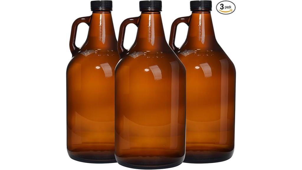 amber glass beer growlers