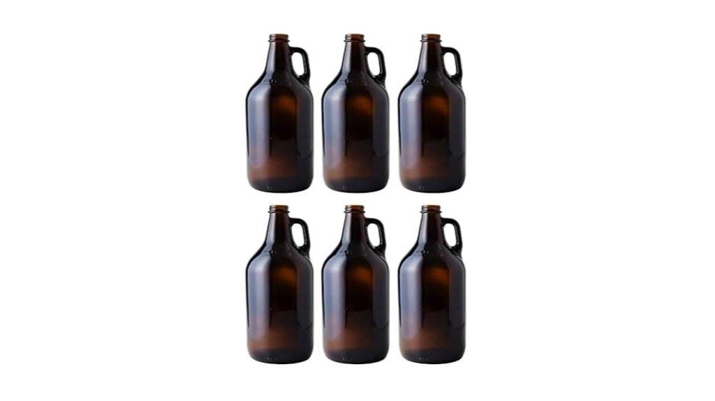 amber glass growler pack