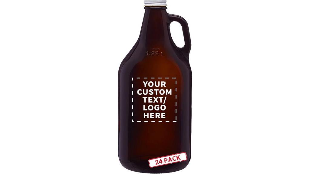 amber glass growler set