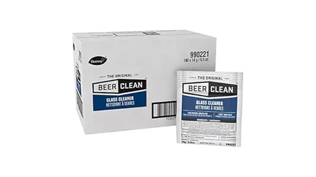 beer glass cleaner packets