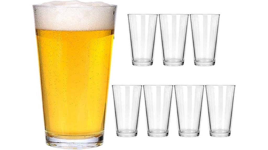 beer pint glass set