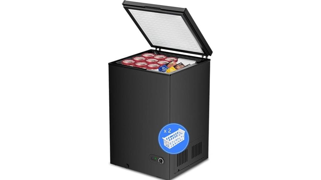 black chest freezer baskets