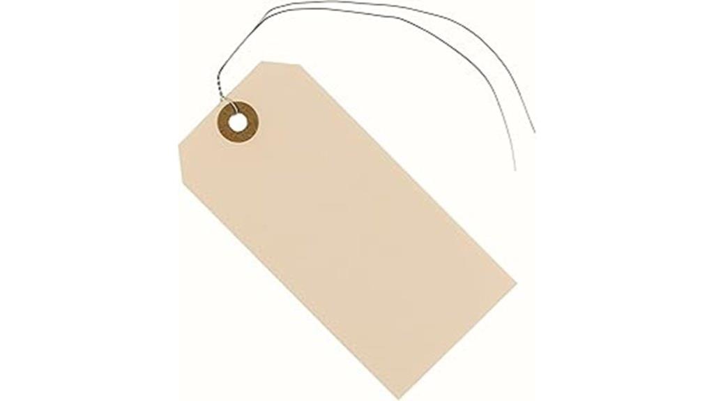 blank manila tags with wire