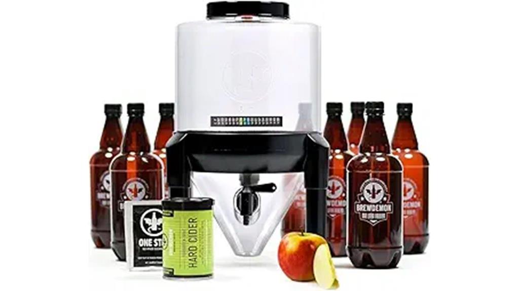 cider making kit with bottles