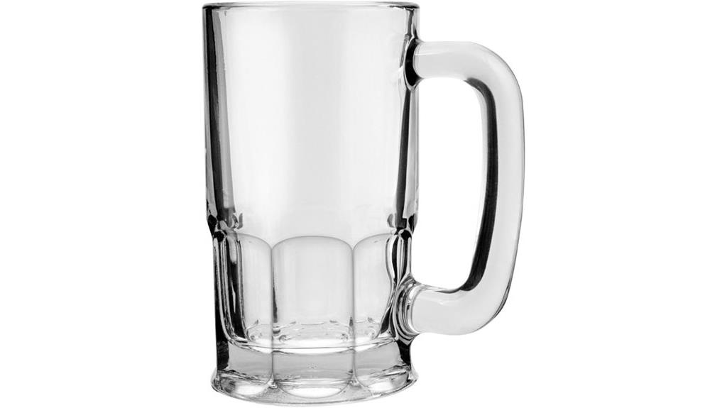 clear glass beer mugs