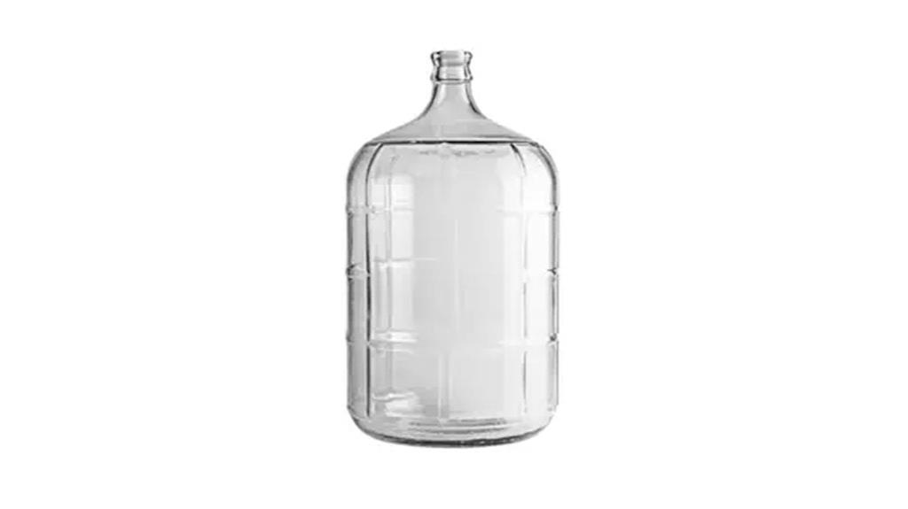 clear glass carboy with cork
