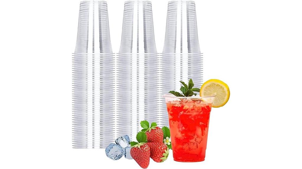 clear plastic party cups