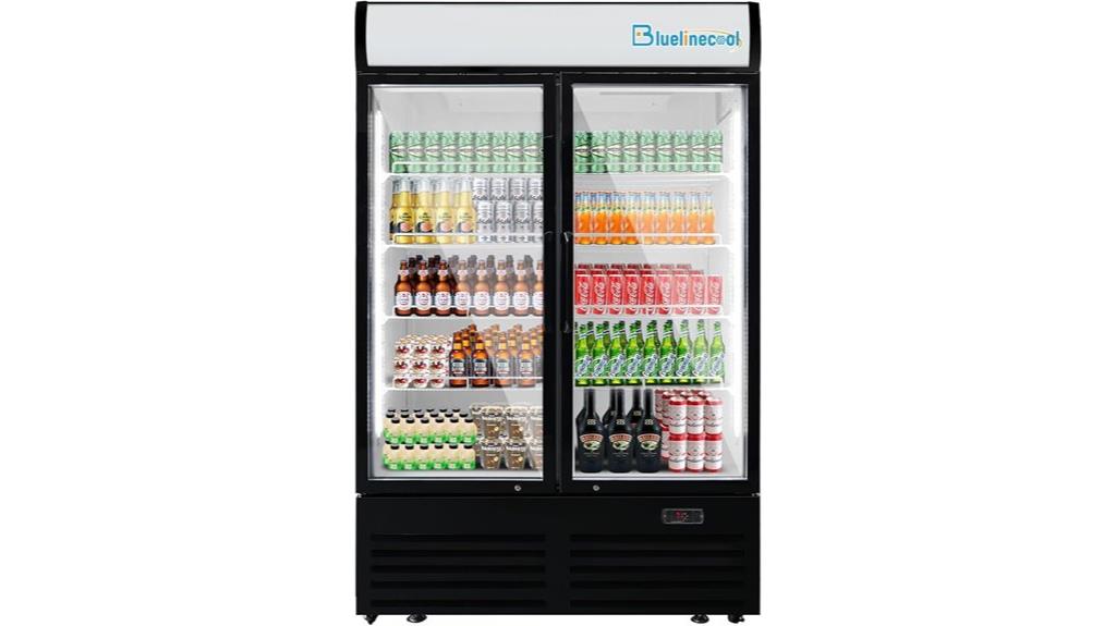 commercial beverage refrigerator display