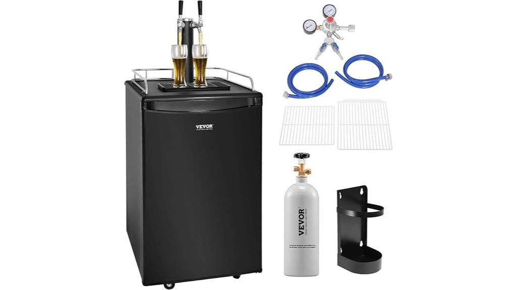 commercial dual tap kegerator