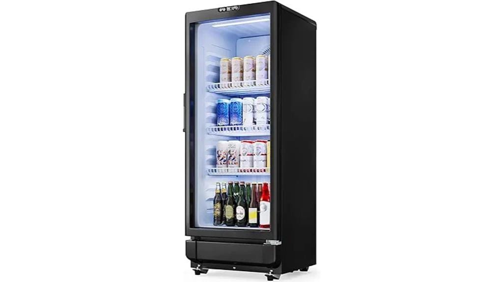 commercial glass door refrigerator