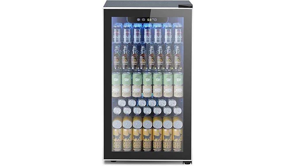 compact beverage cooler fridge