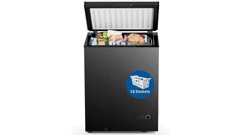 compact chest freezer with baskets