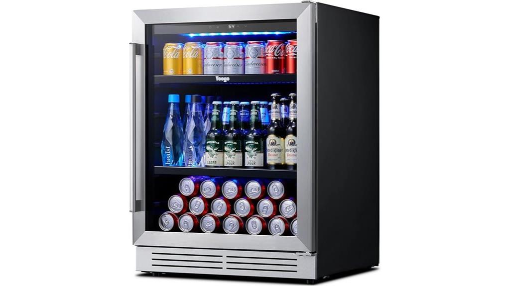 compact glass door fridge