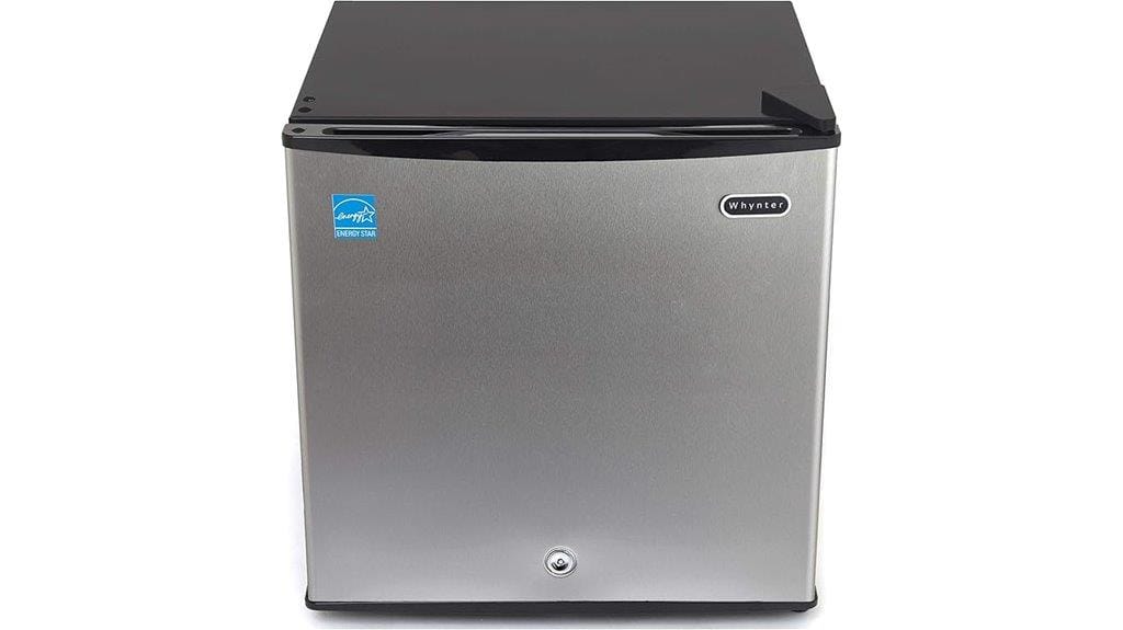 compact stainless steel freezer