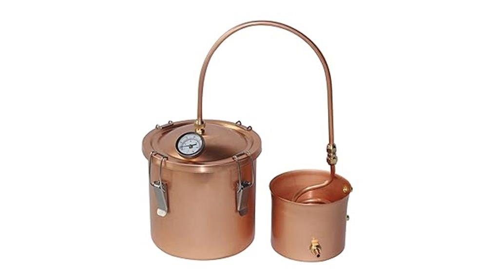 copper alembic distillation device