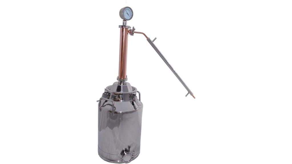copper stainless whiskey still