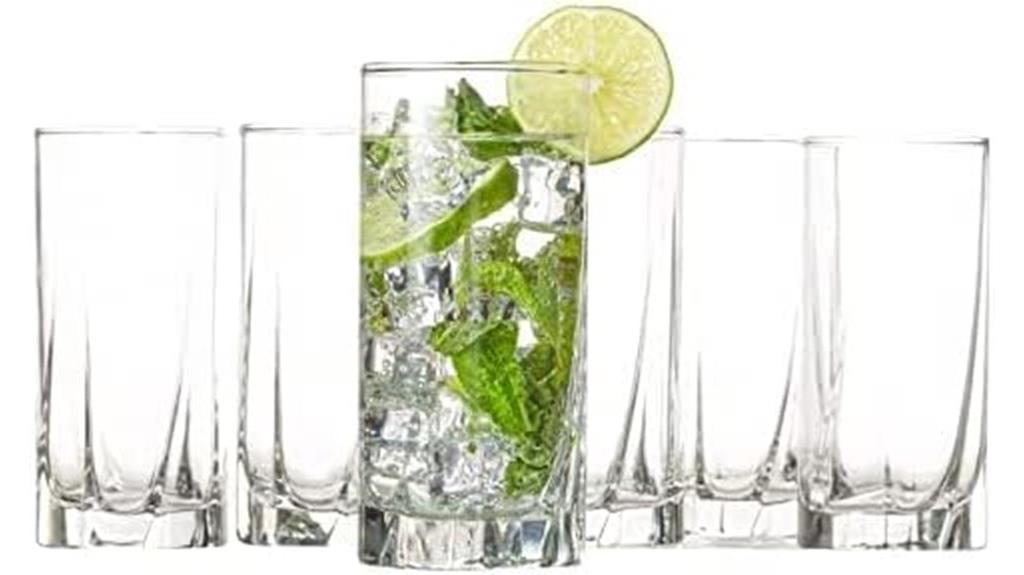 crystal clear glass cups