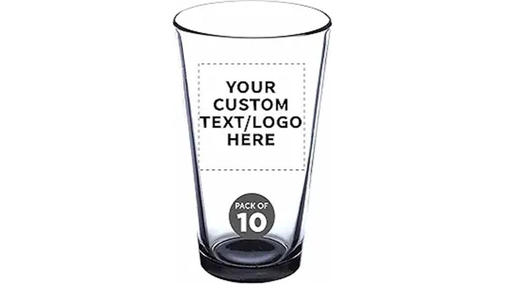 custom beer pint glasses discount