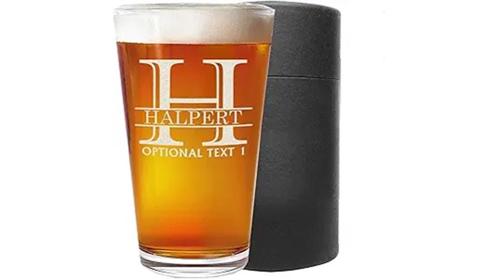 custom engraved beer glass