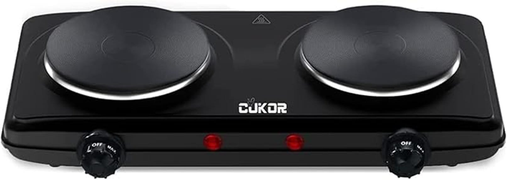 double burner hot plate