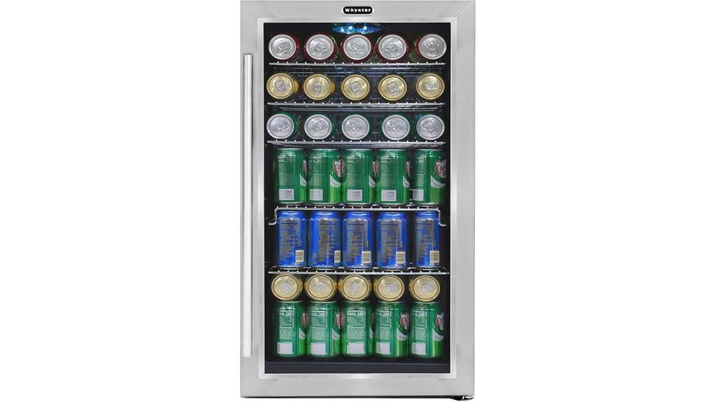 double layer glass door beverage refrigerator