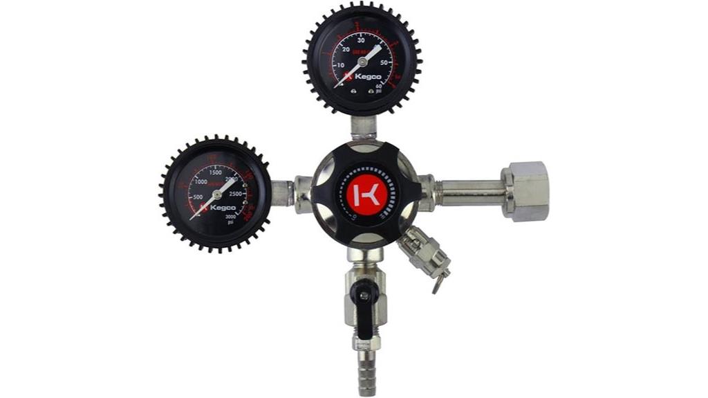 dual gauge co2 draft beer regulator