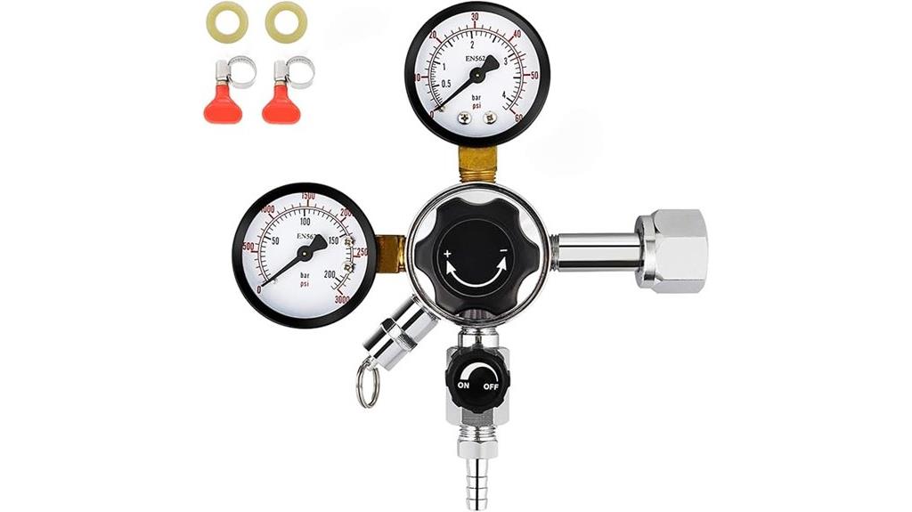 dual gauge co2 regulator kegerator