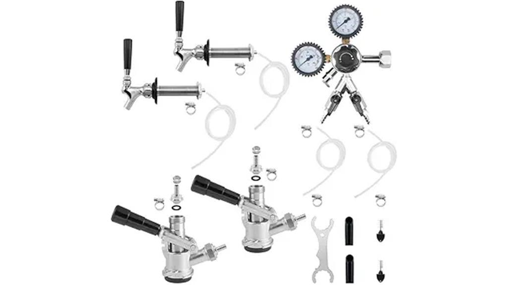 dual tap kegerator conversion cga 320 regulator