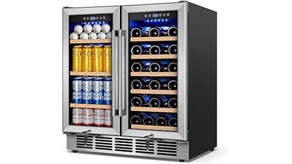 dual zone cooler wine beverage refrigerator