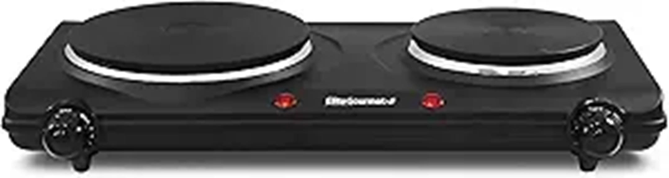 electric double burner hot plate