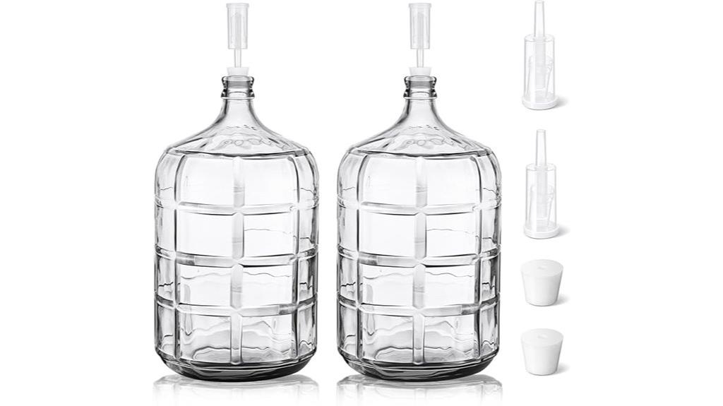 glass carboy with stoppers