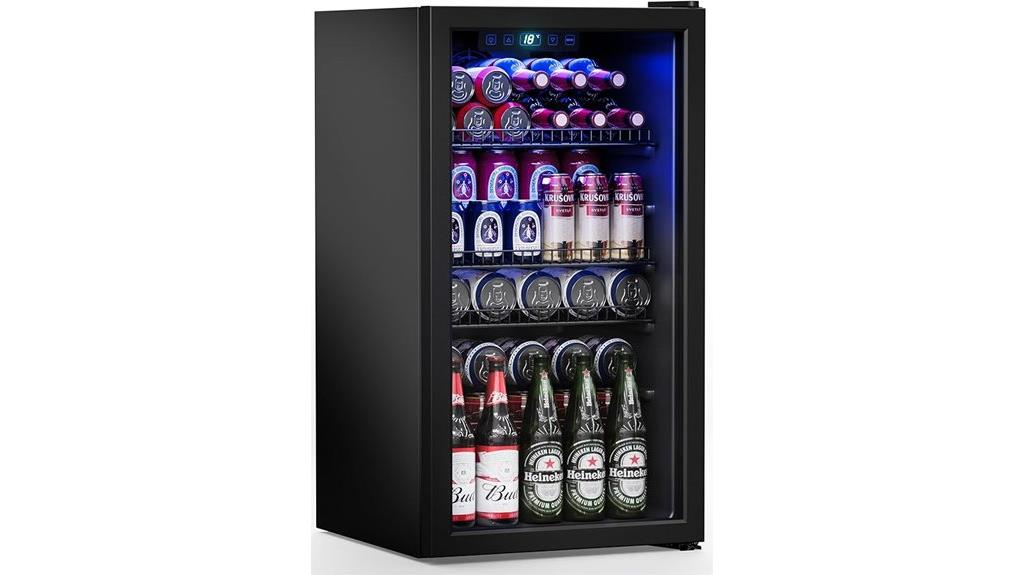 glass door beverage cooler