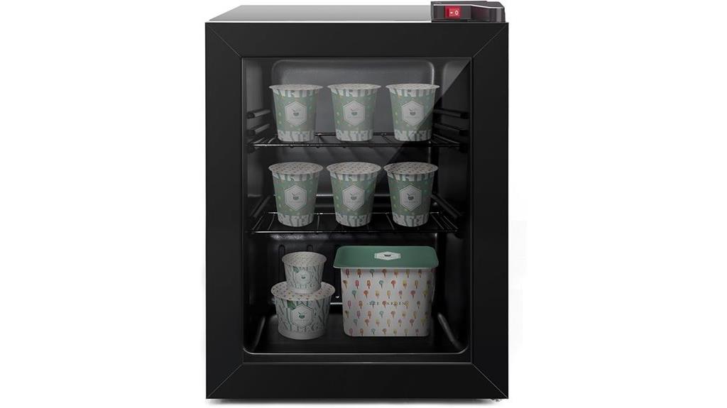 glass door mini freezer
