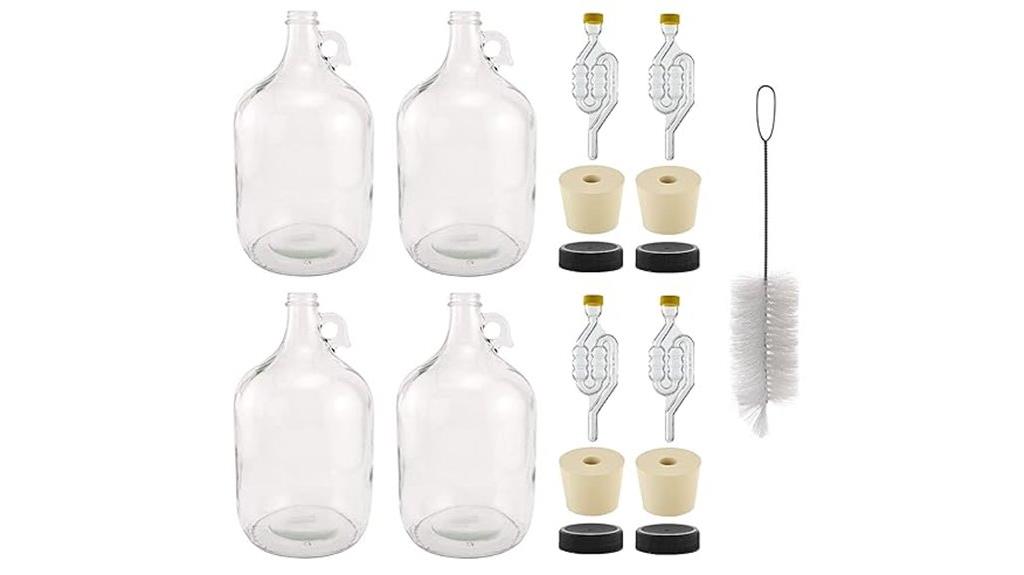 glass fermenting jugs set
