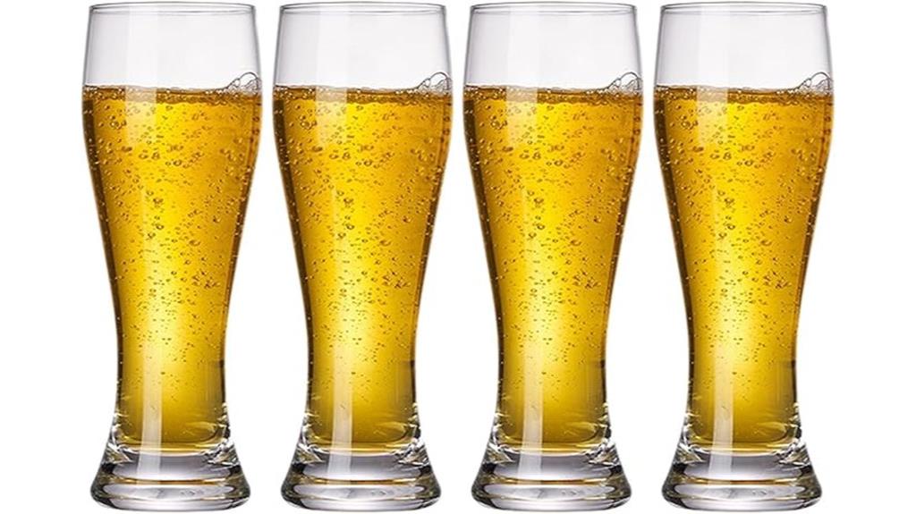 hand blown pilsner glasses