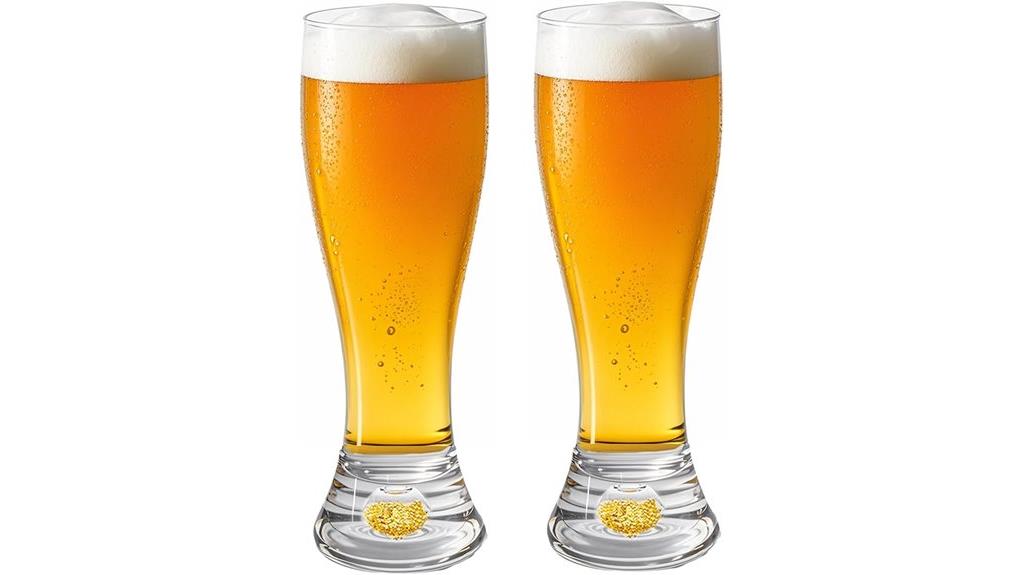 hand blown pilsner glasses