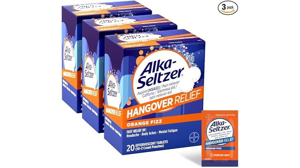 hangover relief tablet count