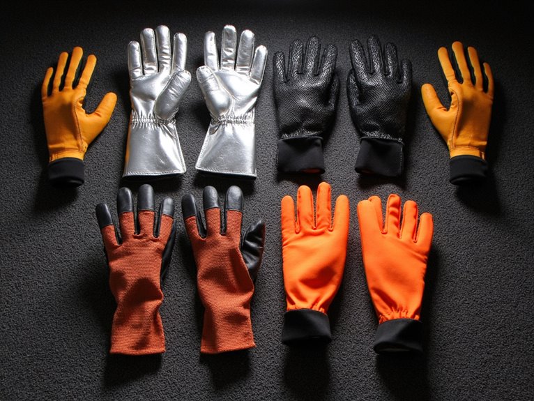 heat resistant protective hand gloves