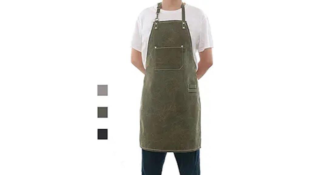 heavy duty canvas apron with pocket