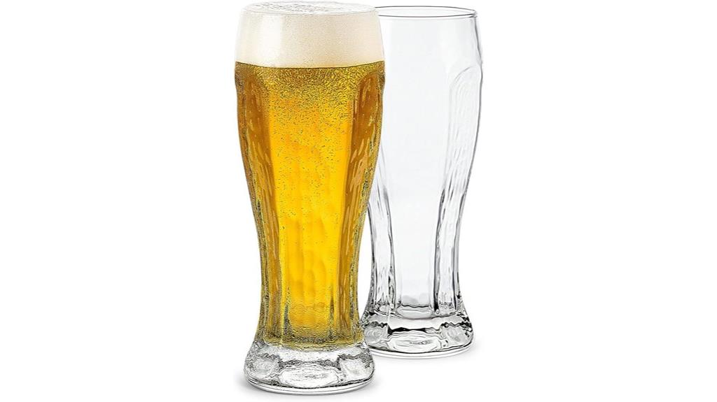 hexagon shaped pilsner glasses
