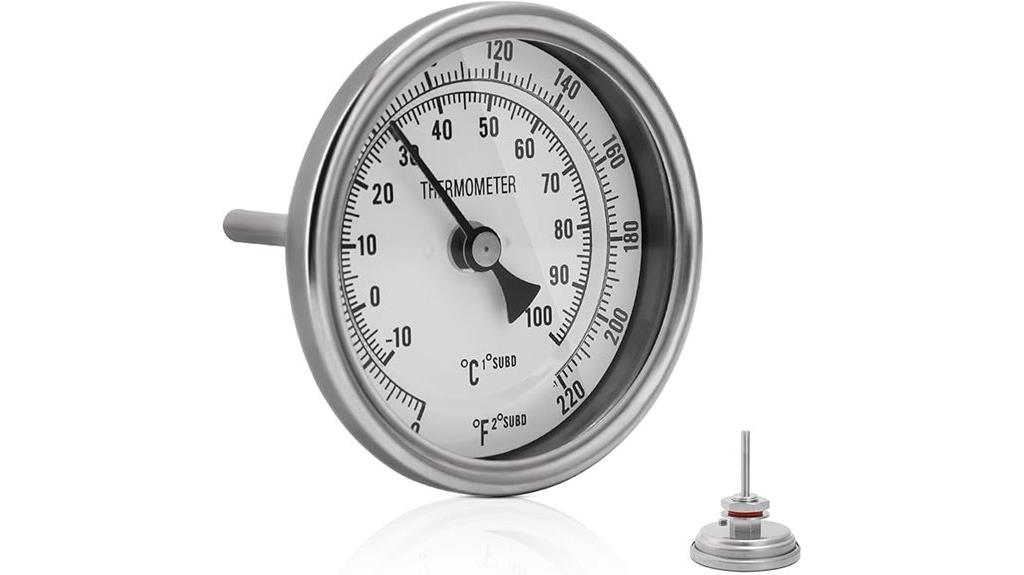 homebrew kettle thermometer gauge