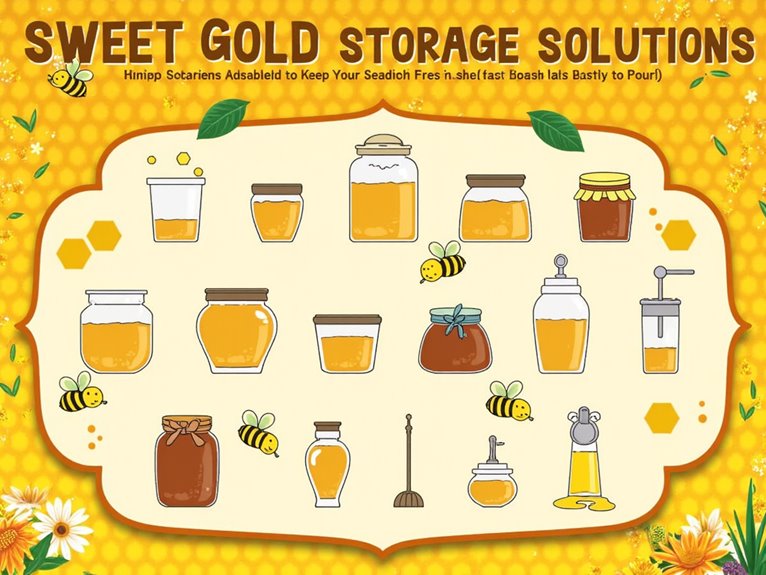 honey storage and pouring