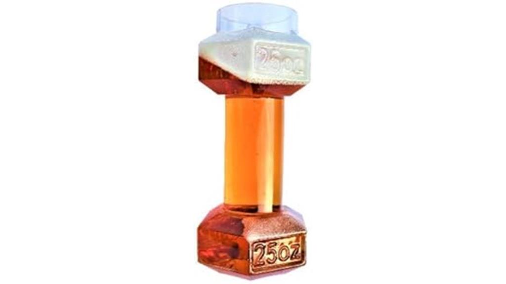 humorous dumbbell beer glasses