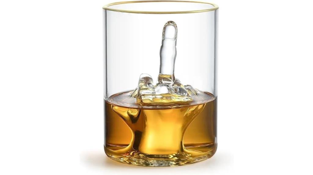 humorous whiskey glass design
